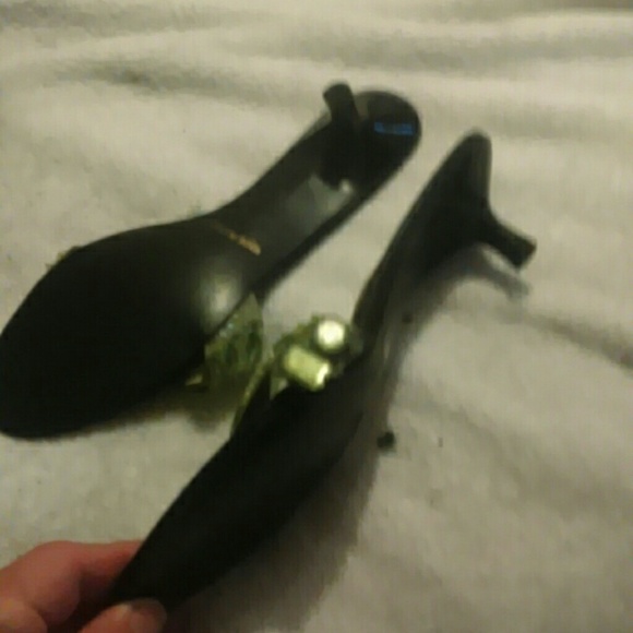 Slip on sandals small heel womens sequence, beaded, lime, green, darling - Picture 3 of 4